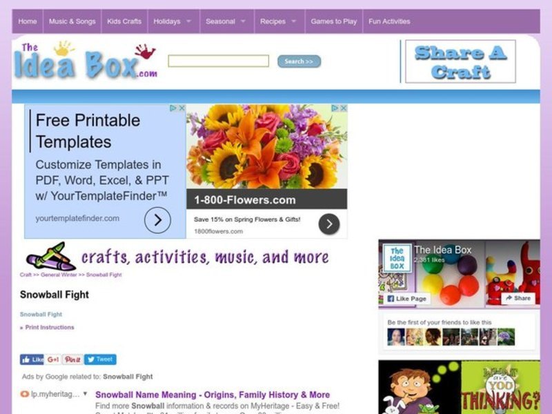 Snowball Fight Activity