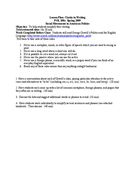 Social Movements in American Politics Lesson Plan