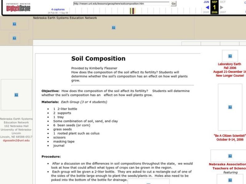 Soil Composition Lesson Plan