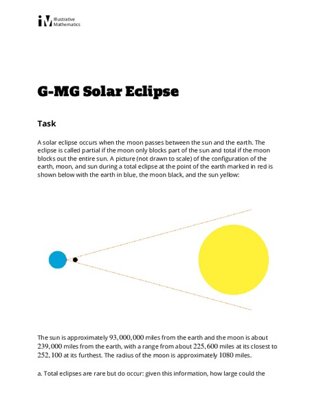 Solar Eclipse Activity