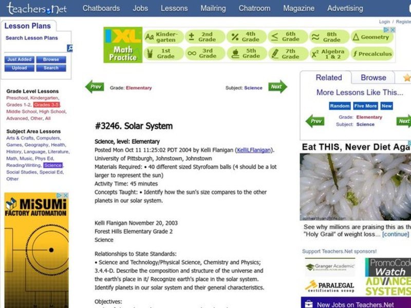 Solar System Lesson Plan