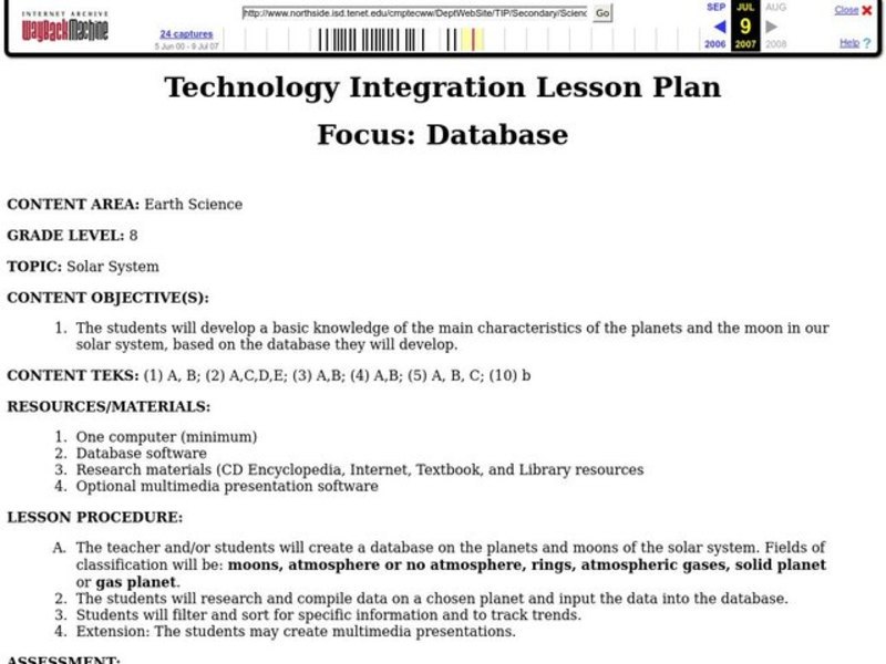 Solar System Lesson Plan
