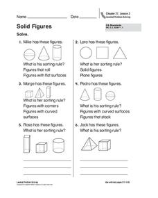 Solid Figures Worksheet