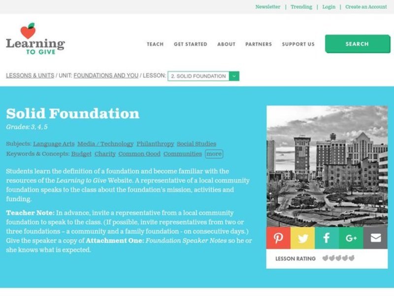 Solid Foundation Lesson Plan