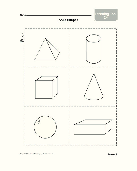 Solid Shapes Worksheet