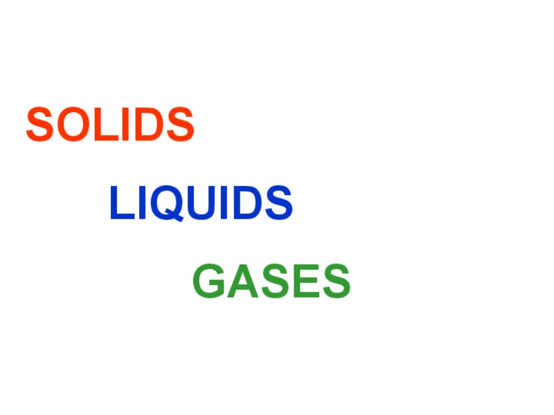 Solids, Liquids, Gases PPT