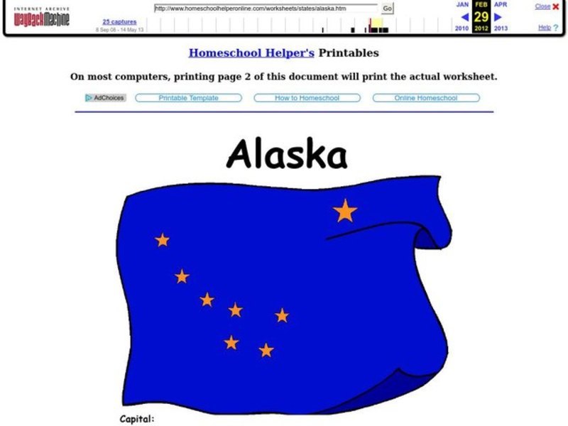 Alaska Worksheet