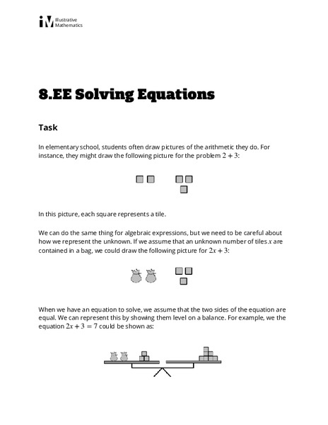 Solving Equations Assessment