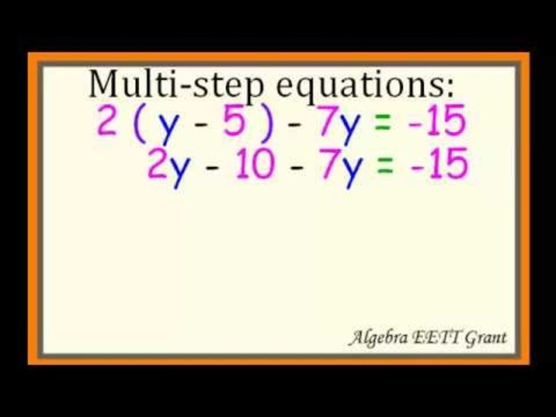 Solving Equations Instructional Video