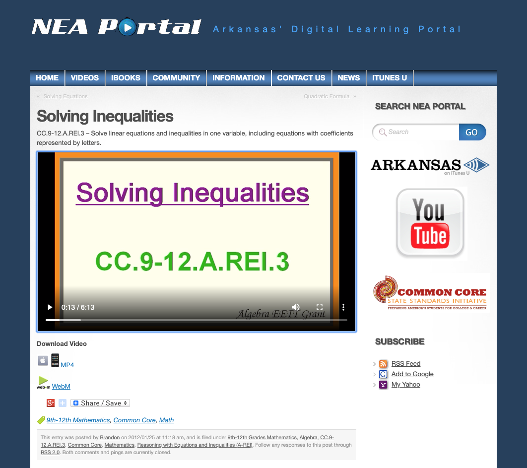 Solving Inequalities Instructional Video