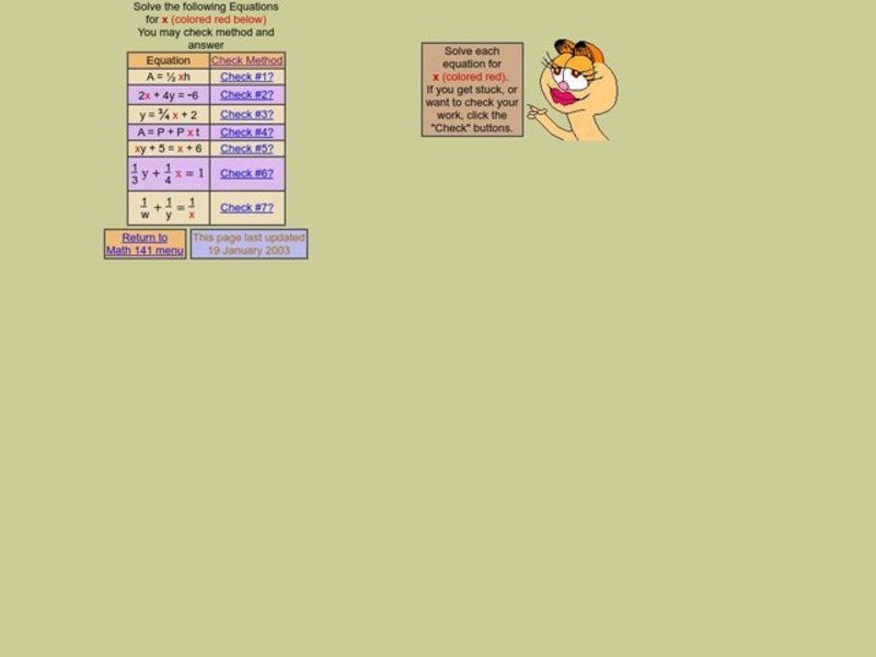 Solving Linear Equations Worksheet