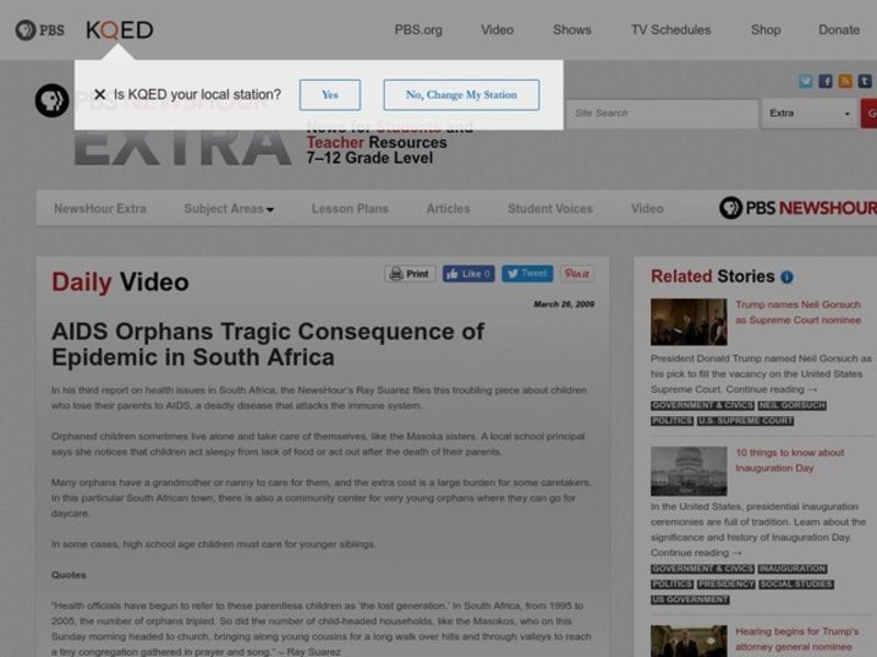 AIDS TODAY Lesson Plan