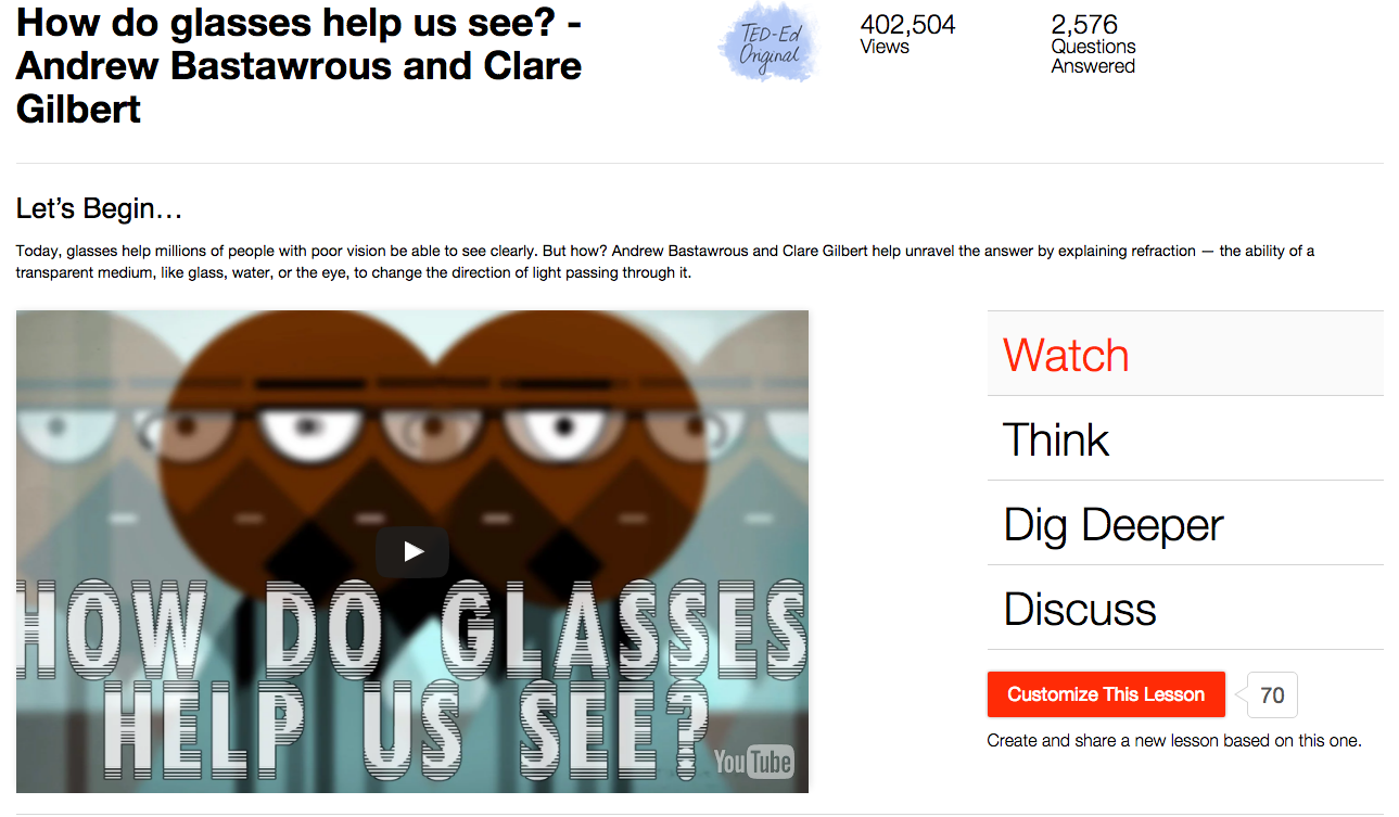 How Do Glasses Help Us See? Instructional Video