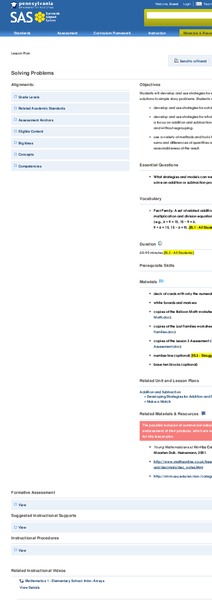 Solving Problems  Lesson Plan