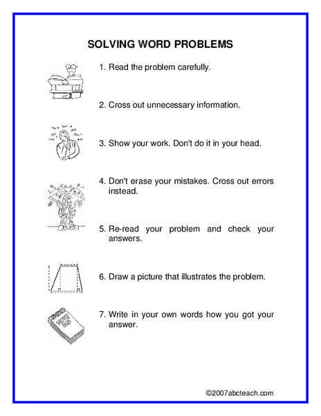 Solving Word Problems Handout
