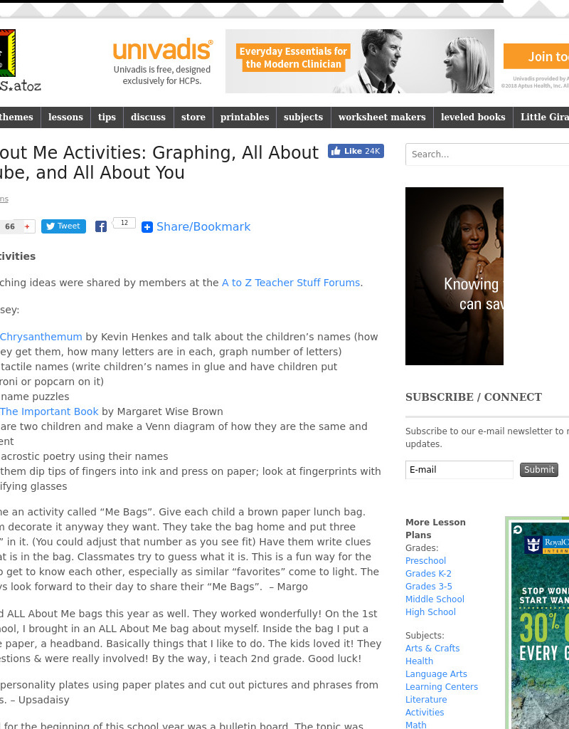 All About Me Lesson Plan