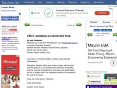 Sometimes And All the Time Foods Lesson Plan