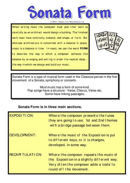 Sonata Form Organizer