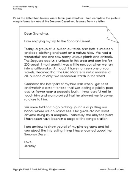 Sonoran Desert Lesson Plan