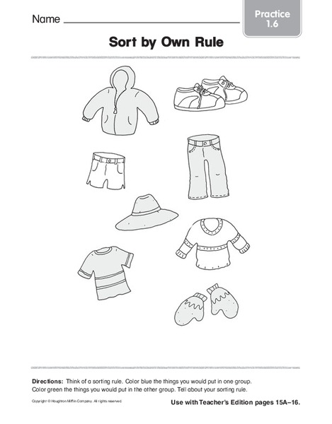 Sort by Own Rule Worksheet