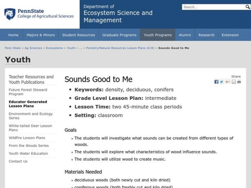 Sounds Good to Me Lesson Plan