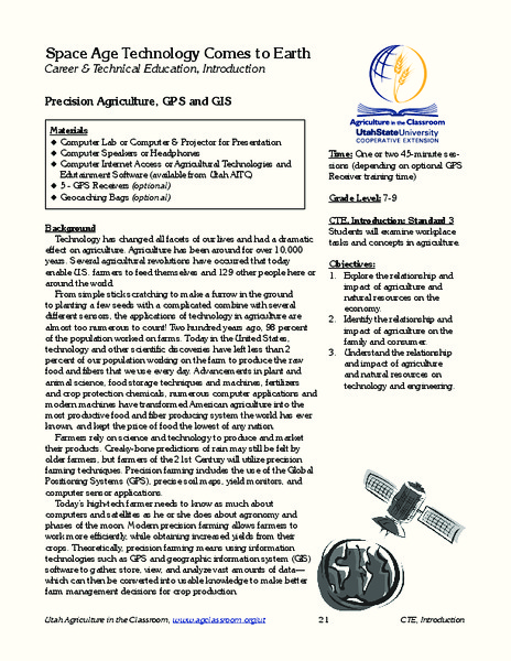 Space Age Technology Comes to Earth Lesson Plan