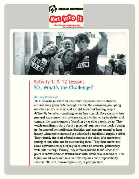 SO…What’s the Challenge? Unit Plan