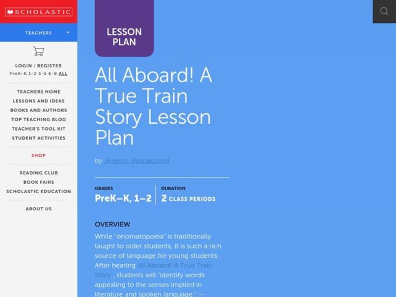 All Aboard! Lesson Plan