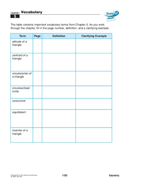 Special Segments in a Triangle Lesson Plan