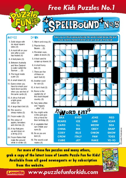 Spellbound Worksheet