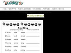 Spelling 2 Worksheet