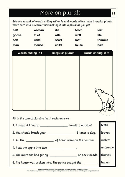 Spelling Activity Worksheet