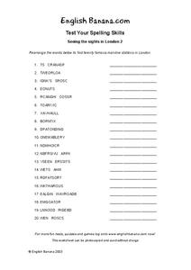Spelling Skills Worksheet
