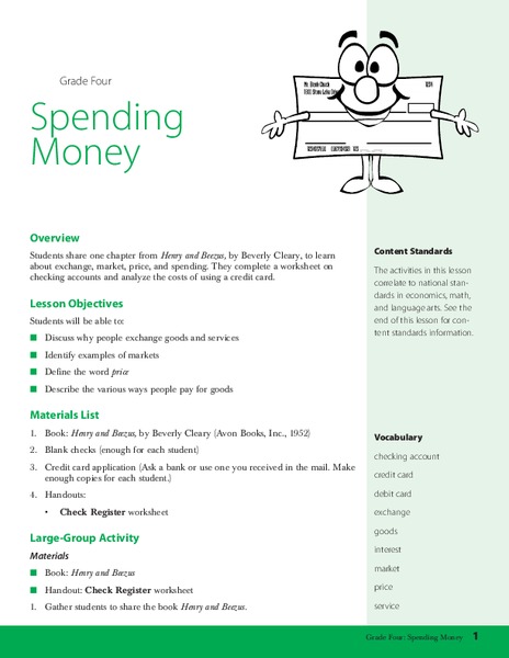 Spending Money Lesson Plan