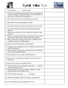 Spies That Fly Worksheet