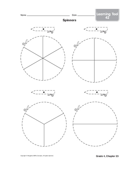 Spinners Worksheet