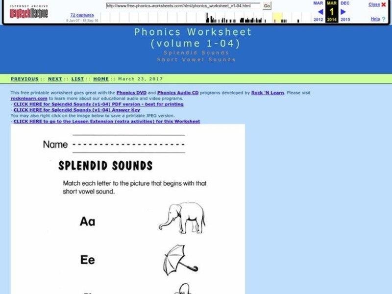 Splendid Sounds Worksheet