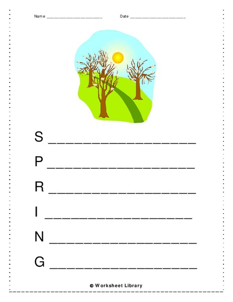 Spring Worksheet