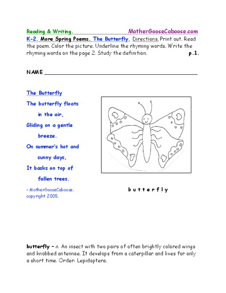 Spring Activities Worksheet