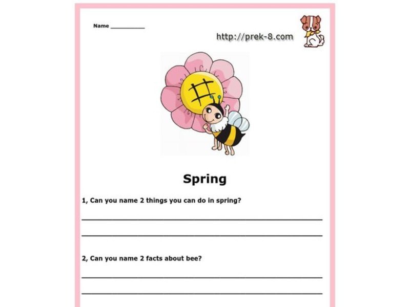 Spring Season Worksheet