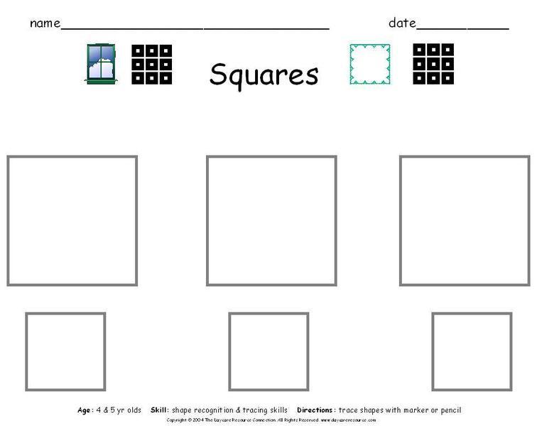 Squares Worksheet