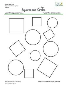 Squares and Circles Worksheet