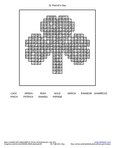St. Patrick's Day Worksheet