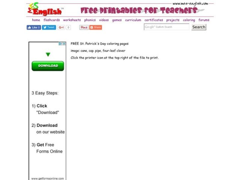 St. Patrick's Day Worksheet