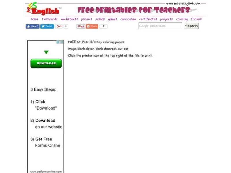 St. Patrick's Day Worksheet