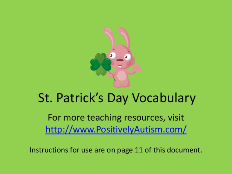 St. Patrick's Day Worksheet