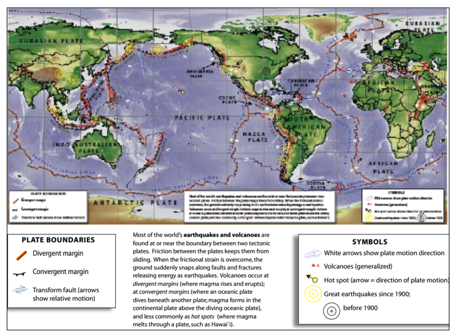 World Map of Plate Boundaries Activity