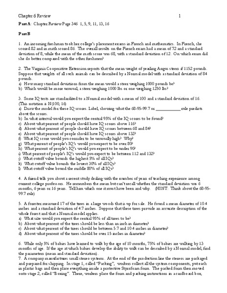 Standard Deviation Worksheet