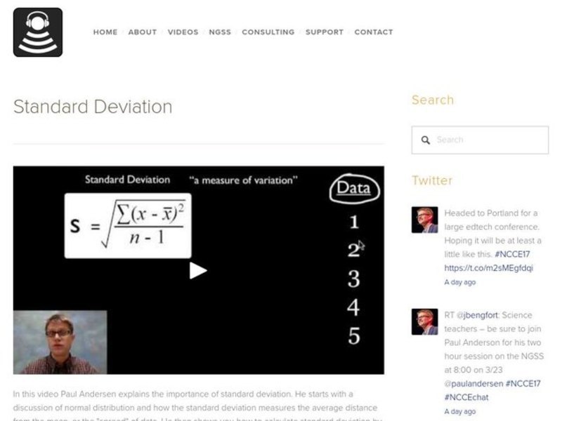 Standard Deviation Instructional Video