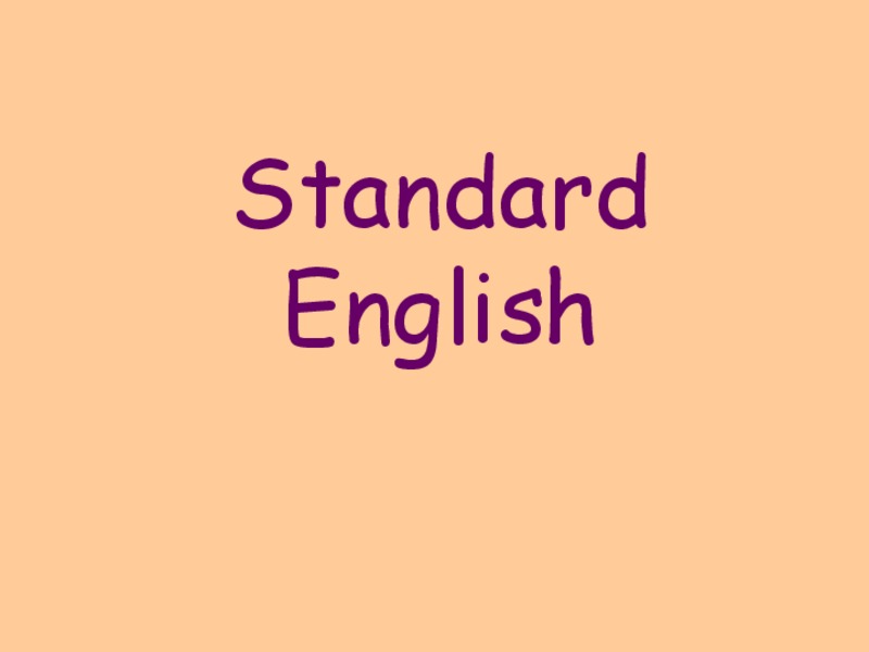 Standard English PPT